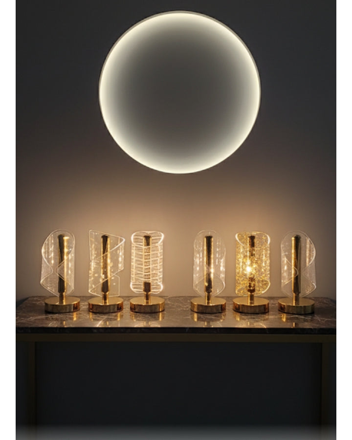 Lampe Abat-Jour Design Doré Élégant
