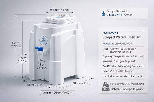 Fontaine à Eau Compacte  - Distributeur Eau Pure Sans Bouteille | Certifié D.E.C | Idéal Maison & Bureau
