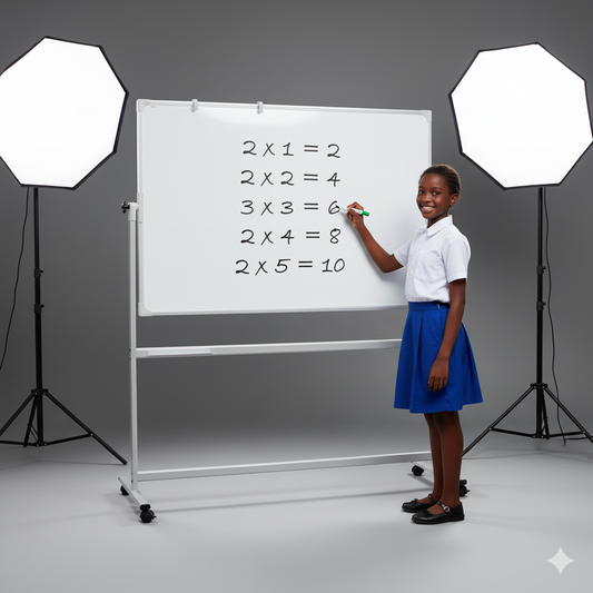 Tableau magnétique double face sur roulettes 120x90 cm