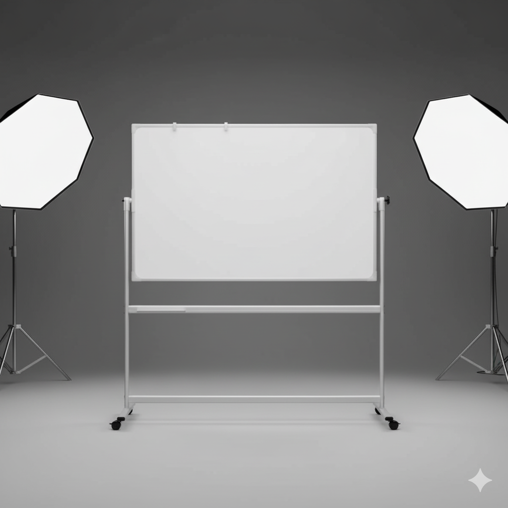 Tableau magnétique double face sur roulettes 120x90 cm