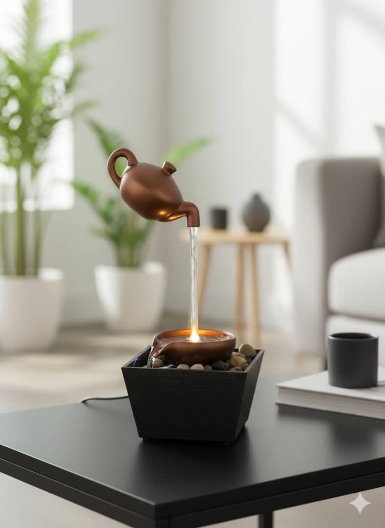 Fontaine LED “Théière Magique” – Décoration Zen & Relaxante